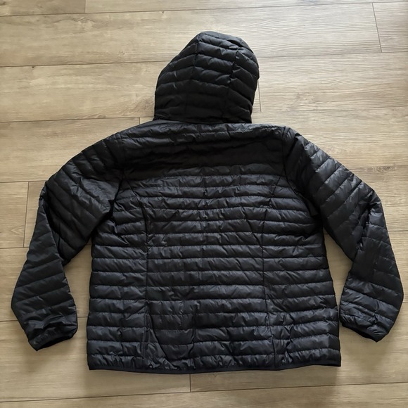 Eddie Bauer Women's Plus XL EB650 Down Hooded Jacket Black Lightweight Puffer - Picture 6 of 6